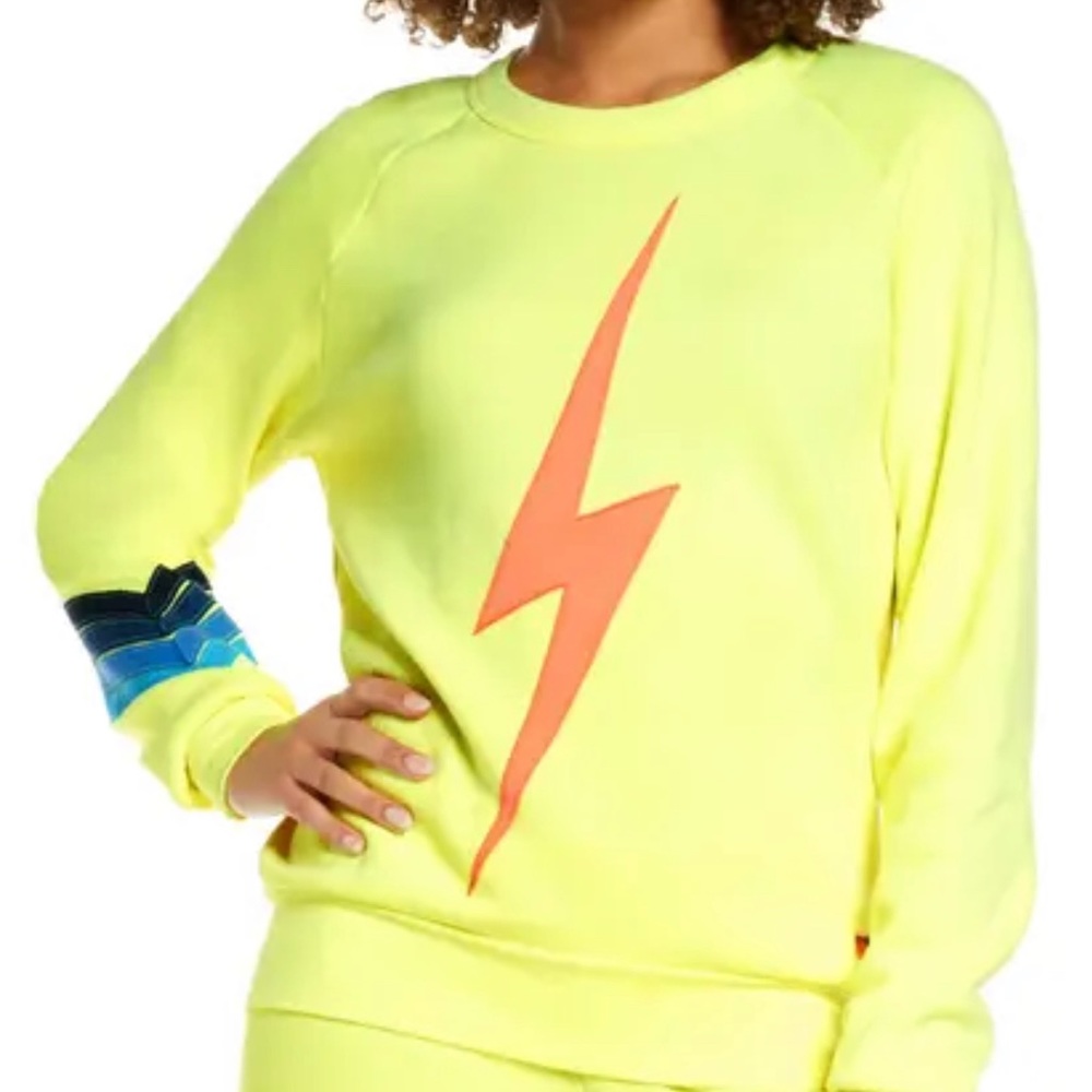 Neon Yellow Aviator Nation Pullover